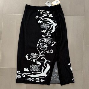 FIGUE Dakota sweater midi skirt in Onyx Black  NWT